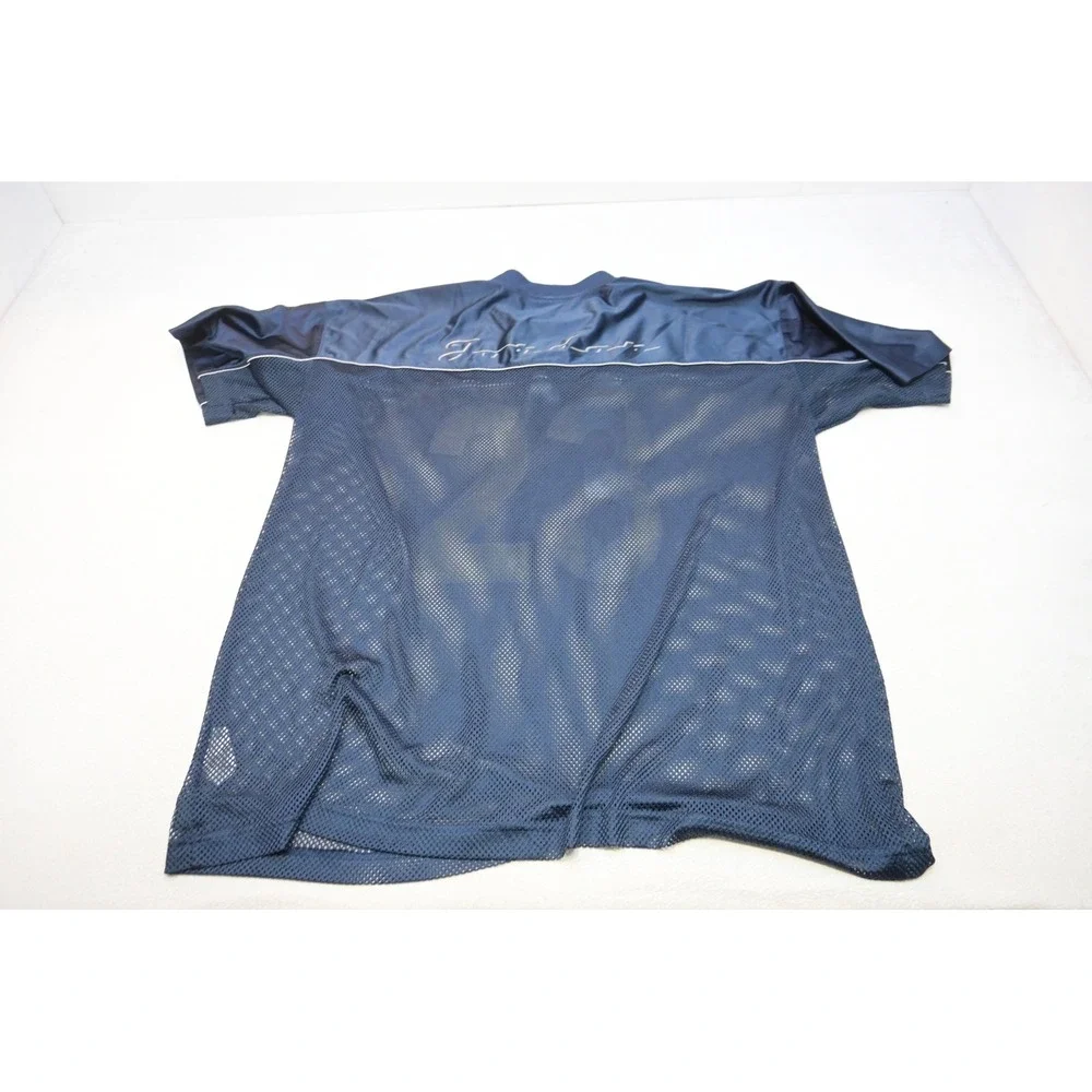 VTG Jordan Jersey Men 3XL Navy Blue Mesh Satin Jumpman Basketball Shirt